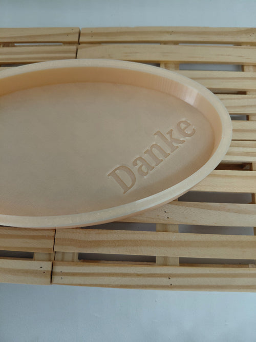 3D Druck Tablett, Dekoteller, Ovale Schale, Danke, digitale Datei, kommerzielle Nutzung, PLA, PETG, Schmuckablage, 3D Modell, 3D printing