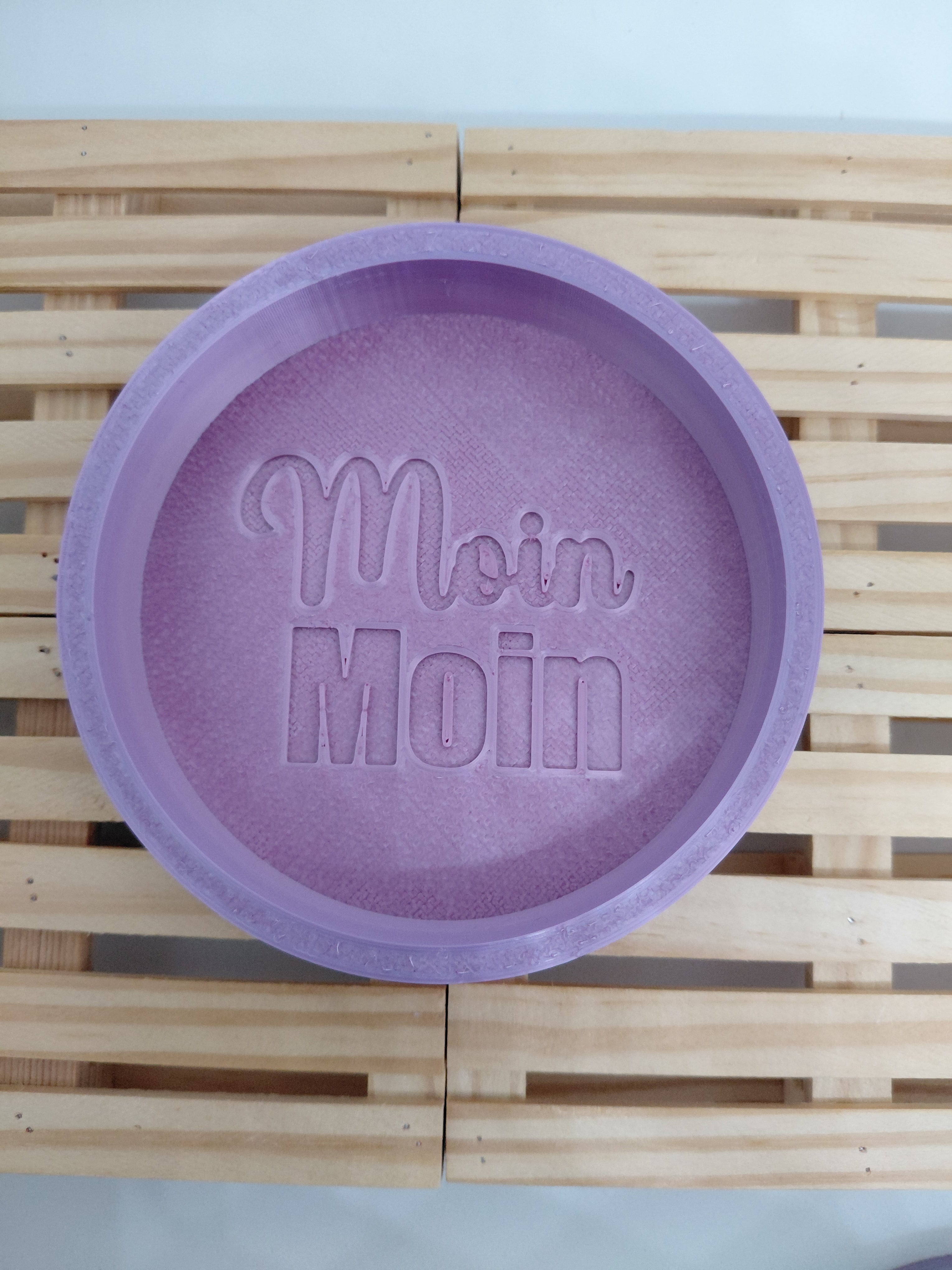 3D Druck Untersetzer, Moin Moin, Tablett, Dekoteller, digitale Datei, kommerzielle Nutzung, PLA, Schmuckablage, 3D Modell, 3D printing