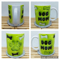 Kaffeetasse,Kaffee,Dogmom,Mug,Coffeecup,Hund,3D,Puff,Inflated,3D Optik, Keramikbecher, Geschenk für Hundemama, Hundeknochen, wrap