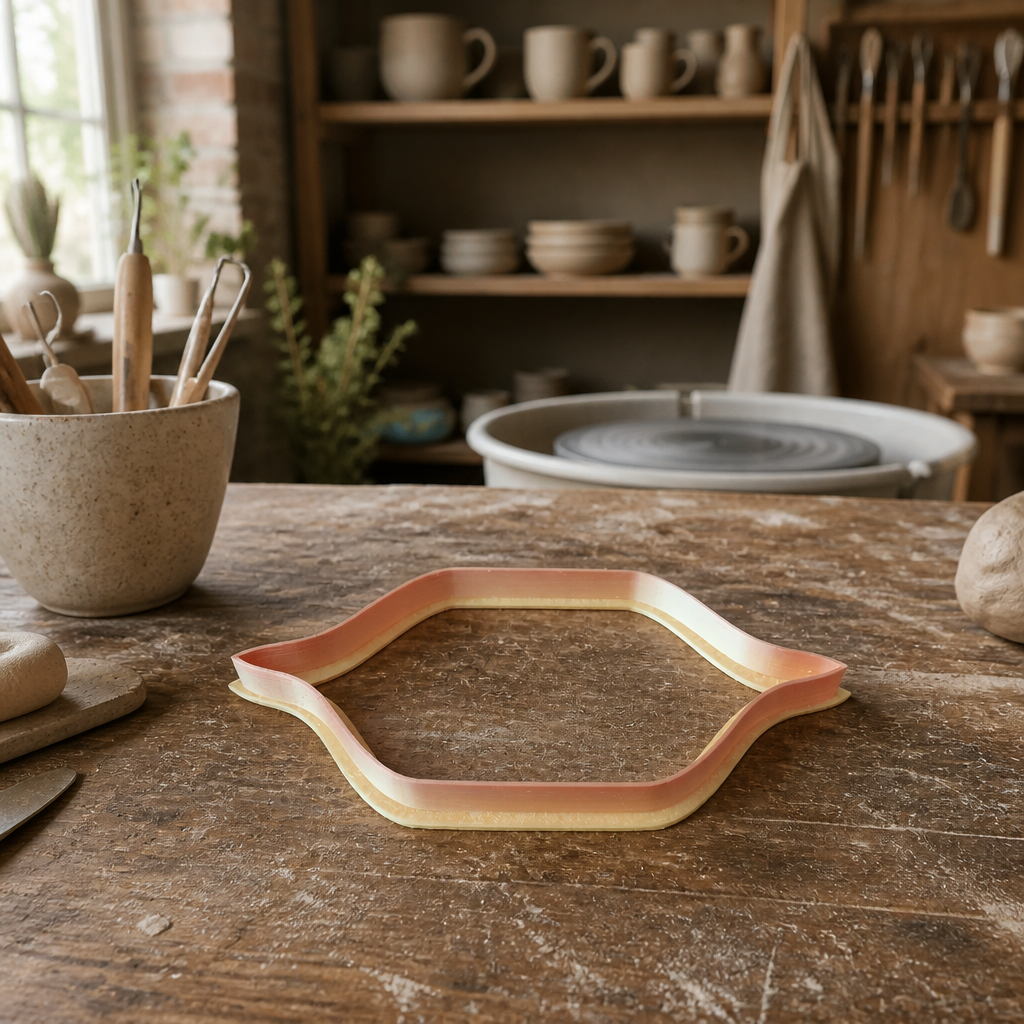 Ausstechform Türschild 3D-Druck | Clay Cutter für Keramik, Ton & Polymer Clay | Pottery Tool I Ausstechform Teller I Keksausstecher |Form 16