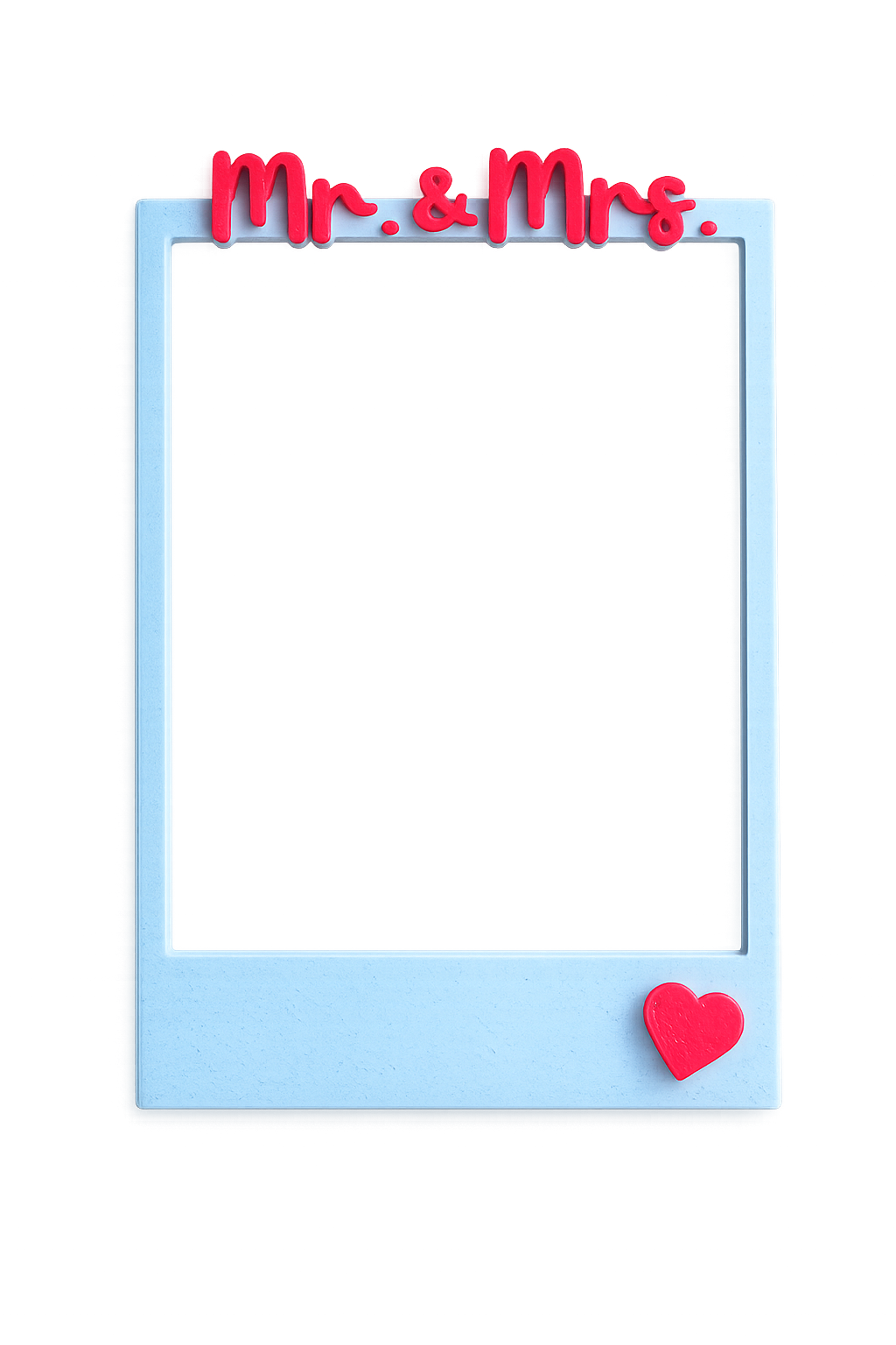 Mr. & Mrs. Fotorahmen – Digitale STL und 3MF Datei - DIY 3D-Druck - Fotogeschenk zur Hochzeit - 3D - Druck Fotorahmen - Polaroid - Stil