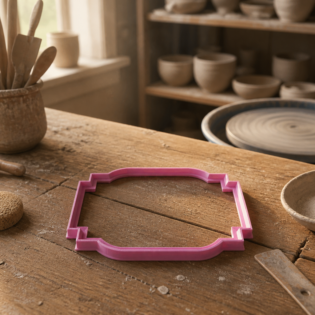 Ausstechform Türschild 3D-Druck | Clay Cutter für Keramik, Ton & Polymer Clay | Pottery Tool I Ausstechform Teller I Keksausstecher |Form 17
