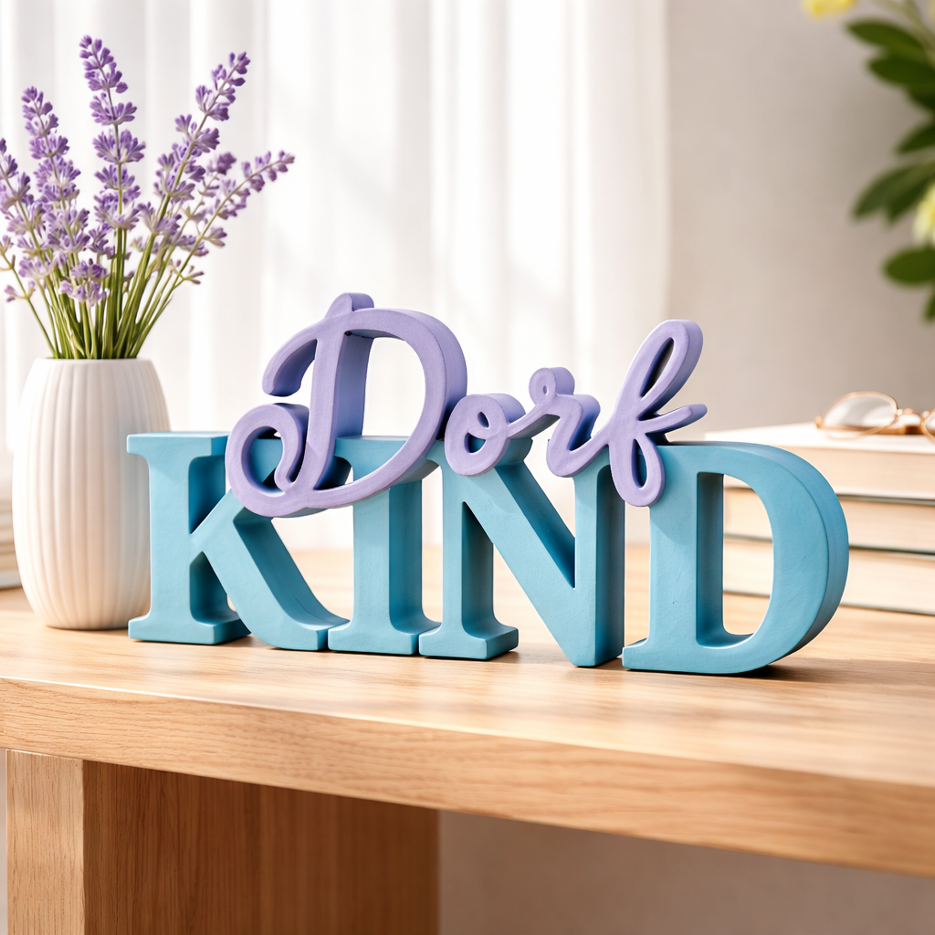 Schriftzug „Dorfkind“ – 3D-Druck Datei (STL) inkl. kommerzieller Lizenz, Landleben Dekoration, Bauernhof Leben