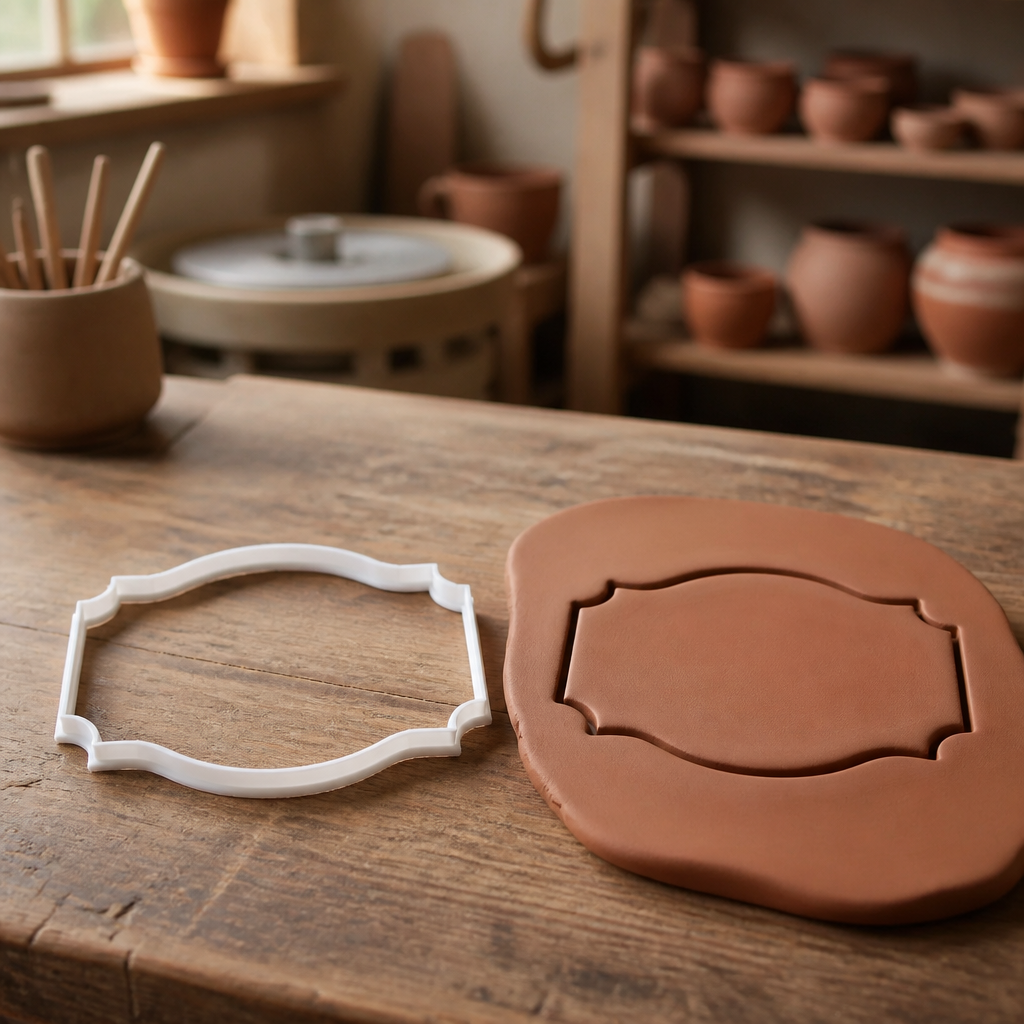 Ausstechform Türschild 3D-Druck | Clay Cutter für Keramik, Ton & Polymer Clay | Pottery Tool I Ausstechform Teller I Keksausstecher I Form 5