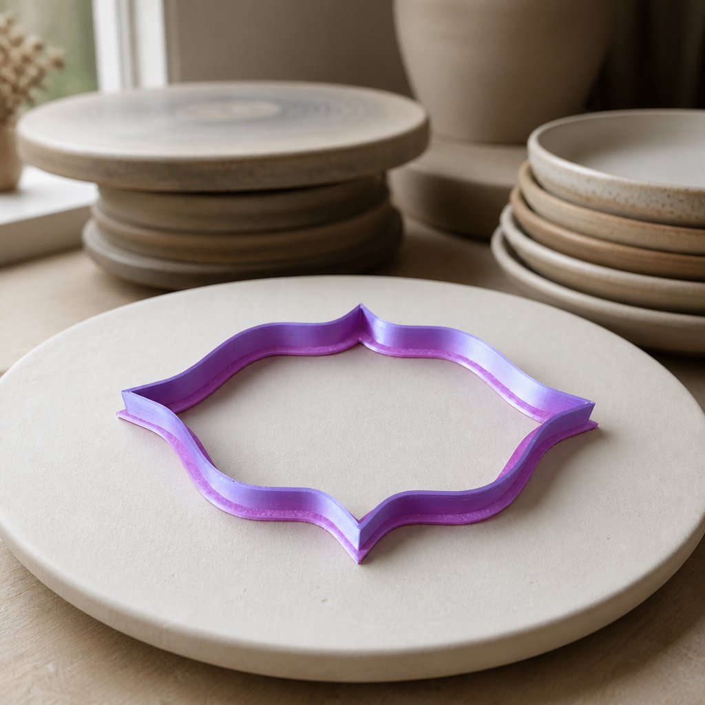 Ausstechform Türschild 3D-Druck | Clay Cutter für Keramik, Ton & Polymer Clay | Pottery Tool I Ausstechform Teller I Keksausstecher |Form 10